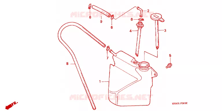 VASE D'EXPANSION Honda MOTO 1500 GOLD-WING 2000  GL1500SEY