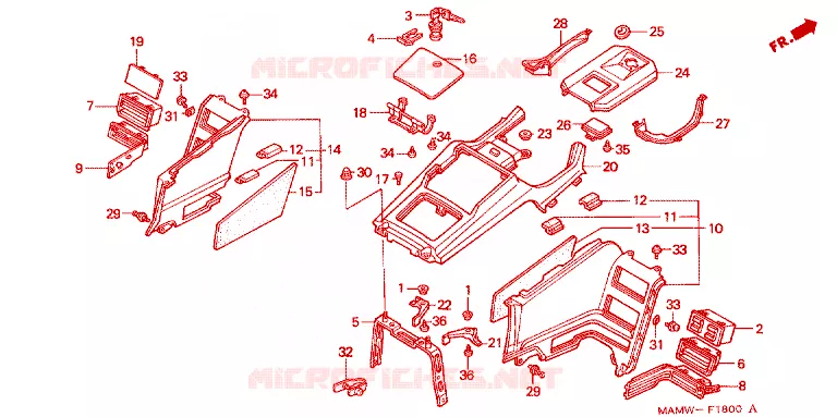 CAPOT Honda MOTO 1500 GOLD-WING 1998  GL1500SEW