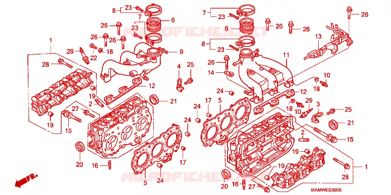 CULASSE Honda MOTO 1500 GOLD-WING 1998  GL1500SEW