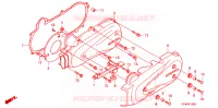 COUVERCLE GAUCHE pour Honda LEAD 110 EX 2008