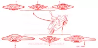 AUTOCOLLANTS pour Honda TACT 50 1994