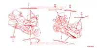 AUTOCOLLANTS pour Honda GL 1800 GOLD WING ABS STRIPED 2017
