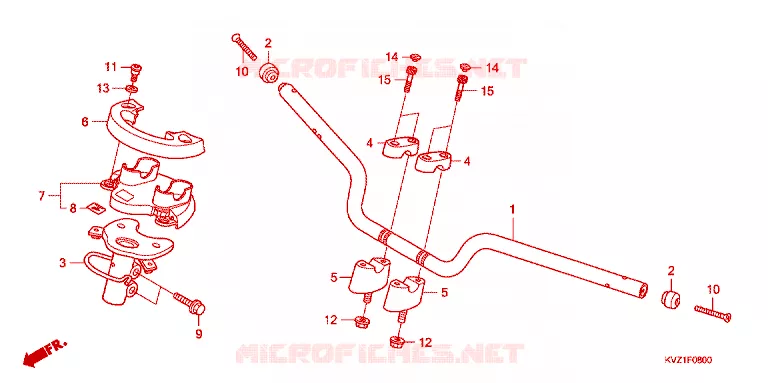 GUIDON Honda SCOOTER 250 FORZA 2009  NSS250AA9