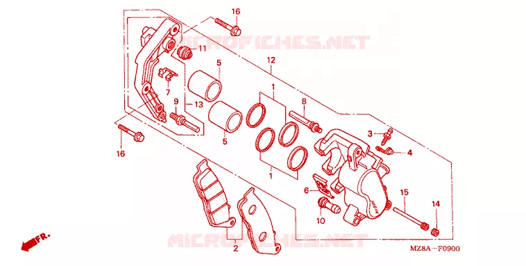 ETRIER DE FREIN AVANT Honda MOTO 600 SHADOW 2000  VT600CD2Y