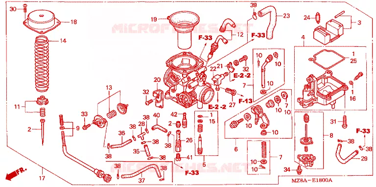 CARBURATEUR Honda MOTO 600 SHADOW 2003  VT600CD3