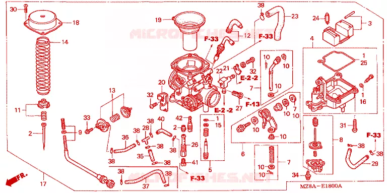 CARBURATEUR Honda MOTO 600 SHADOW 2003  VT600CD3