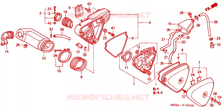 FILTRE A AIR Honda MOTO 600 SHADOW 2004  VT600CD4