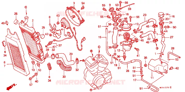 RADIATEUR Honda MOTO 600 SHADOW 1993  VT600CP