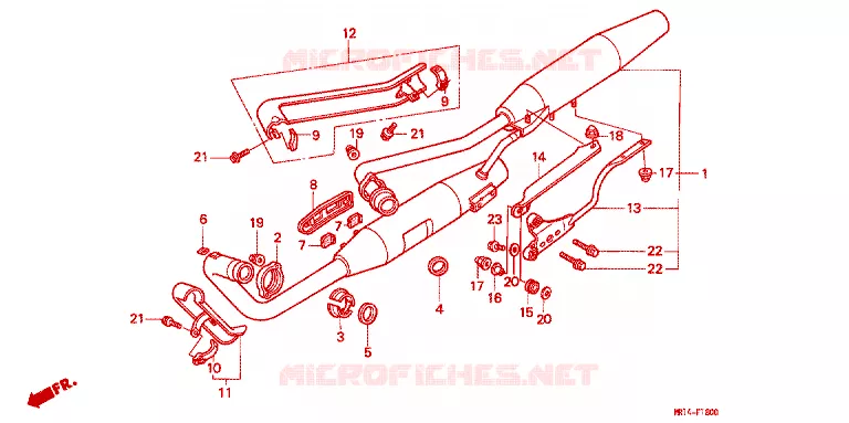 SILENCIEUX D'ECHAPPEMENT Honda MOTO 600 SHADOW 1993  VT600CP