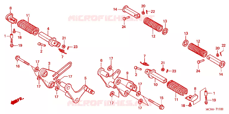 REPOSE PIED Honda MOTO 750 SHADOW 2006  VT750DCA6_A