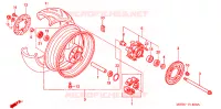 ROUE ARRIERE pour Honda VTR 1000 SUPER HAWK BLUE 2003