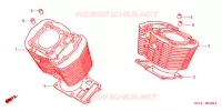 CYLINDRE pour Honda VTX 1800 N Black crankcase 2004