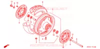 ROUE AVANT pour Honda VTX 1800 N Black crankcase 2004