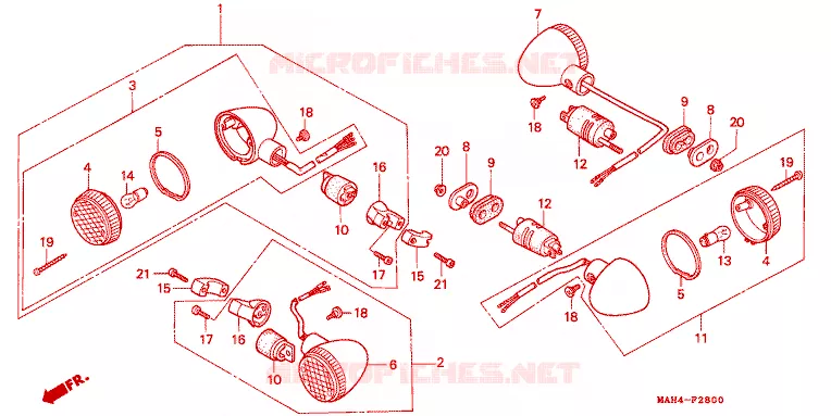 CLIGNOTANT Honda MOTO 1100 SHADOW 1996  VT1100CT