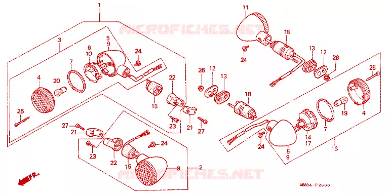 CLIGNOTANT Honda MOTO 1100 SHADOW 1992  VT1100CN