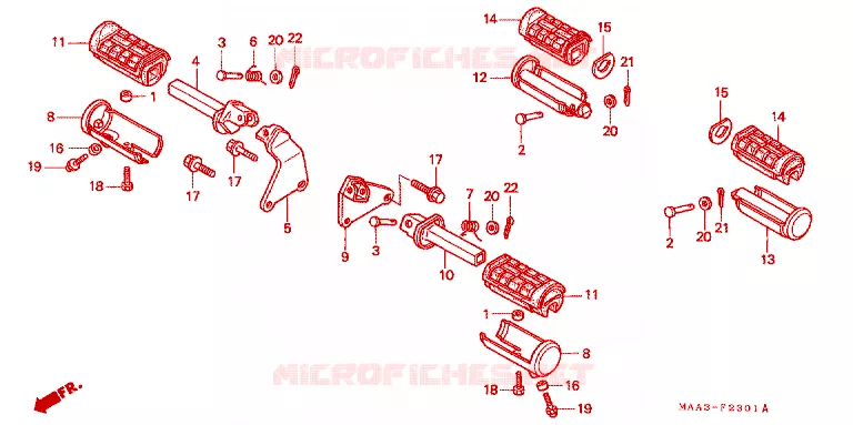 REPOSE PIED Honda MOTO 1100 SHADOW 1995  VT1100C2S