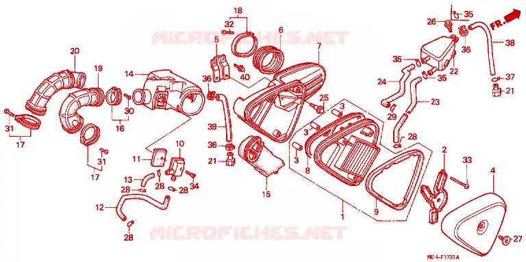 FILTRE A AIR Honda MOTO 600 SHADOW 1994  VT600CDR