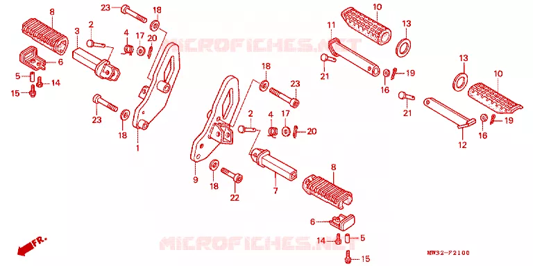 REPOSE PIED Honda MOTO 750 CB 1999  CB750LW