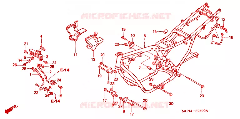 CADRE Honda MOTO 750 CB 2000  CB750Y