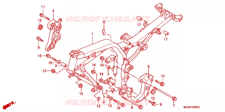 CADRE Honda MOTO 900 HORNET 2004  CB900F4