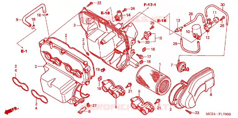 FILTRE A AIR Honda MOTO 900 HORNET 2004  CB900F4