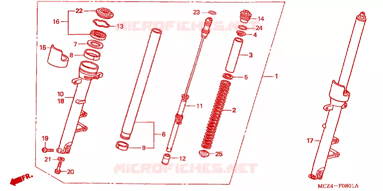 FOURCHE Honda MOTO 900 HORNET 2004  CB900F4