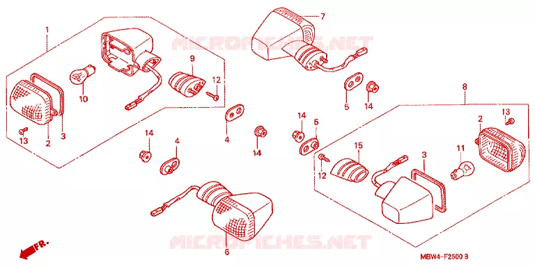 CLIGNOTANT Honda MOTO 600 CBR 2001  CBR600F41