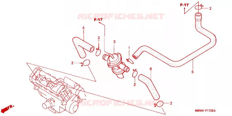 COMMANDE INJECTION D'AIR SOUPAPE Honda MOTO 600 CBR 2000  CBR600F4Y