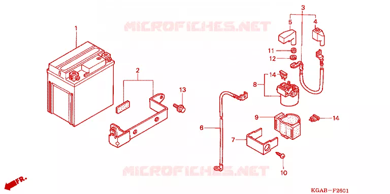 BATTERIE Honda MOTO 125 CG 2003  CG125ES3