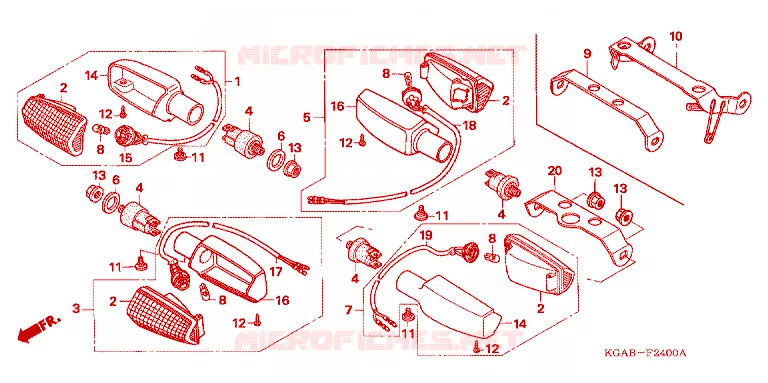 CLIGNOTANT Honda MOTO 125 CG 2003  CG125KS3