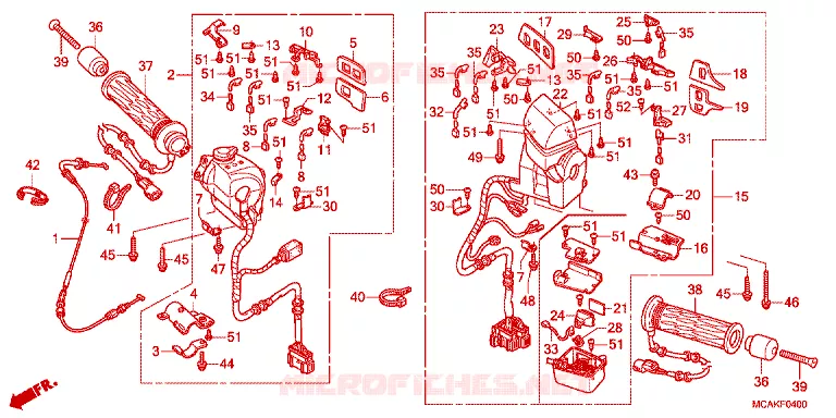 COMMODOS - POIGNEES Honda MOTO 1800 GOLD-WING 2015  GL1800F