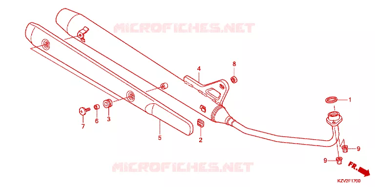 SILENCIEUX D'ECHAPPEMENT Honda MOTO 110 CUB 2016  NBC110BNG