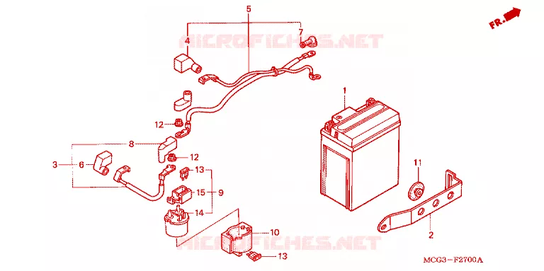 BATTERIE Honda MOTO 400 NX 2003  NX4003