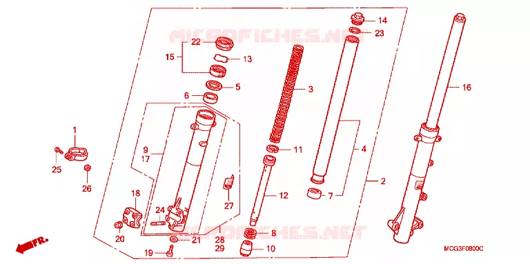 FOURCHE Honda MOTO 400 NX 2003  NX4003