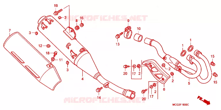 SILENCIEUX D'ECHAPPEMENT Honda MOTO 400 NX 2003  NX4003