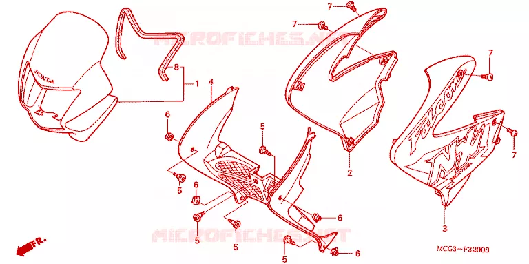 OUIES DE RADIATEUR Honda MOTO 400 NX 2003  NX4003