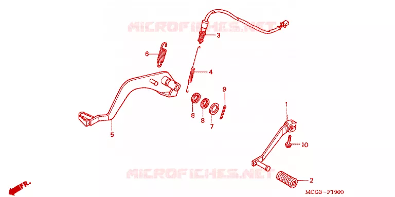 PEDALE Honda MOTO 400 NX 2003  NX4003