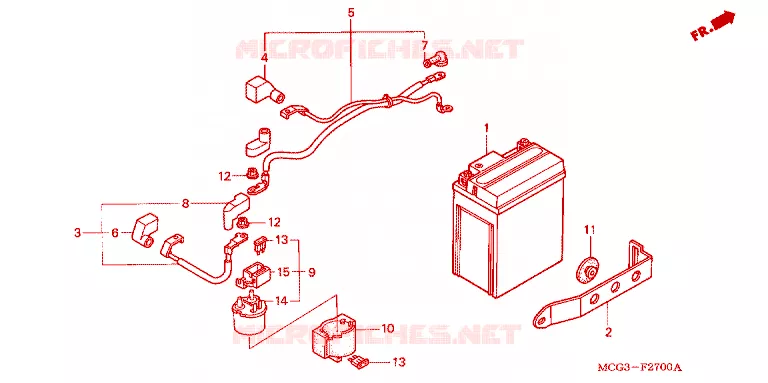 BATTERIE Honda MOTO 400 NX 2004  NX4004