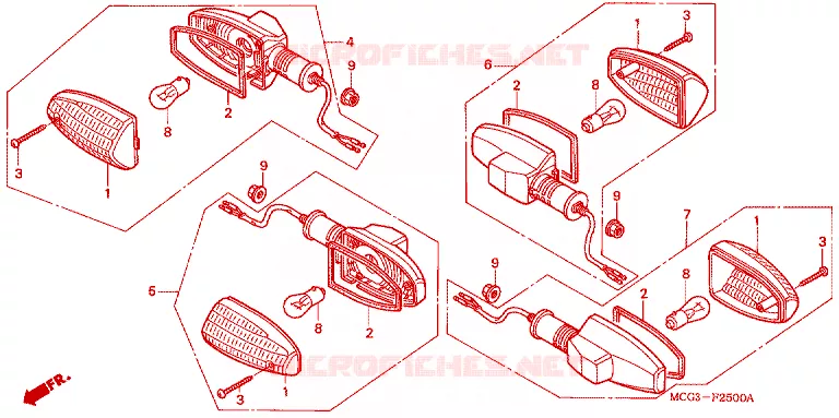 CLIGNOTANT Honda MOTO 400 NX 2004  NX4004
