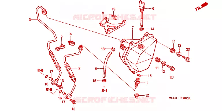 RESERVOIR D'HUILE Honda MOTO 400 NX 2004  NX4004