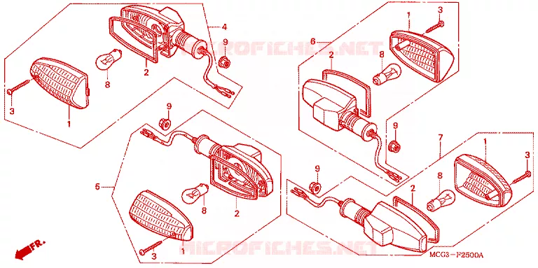 CLIGNOTANT Honda MOTO 400 NX 2004  NX4004
