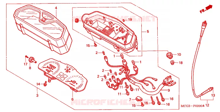 COMPTEUR Honda MOTO 400 NX 2004  NX4004