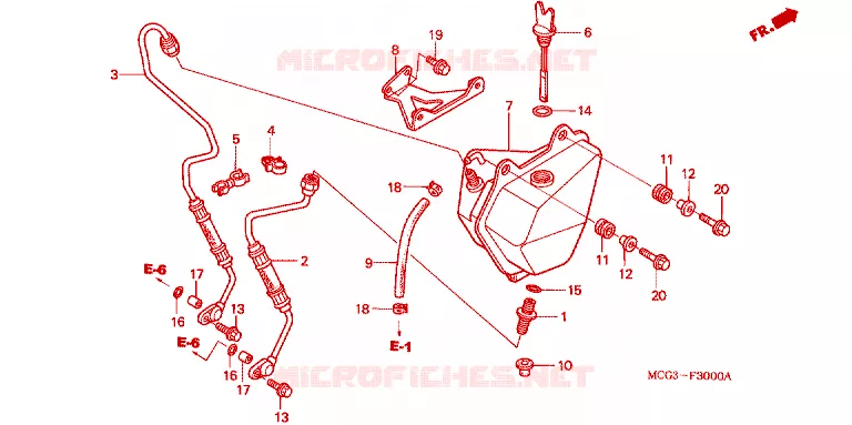 RESERVOIR D'HUILE Honda MOTO 400 NX 2004  NX4004