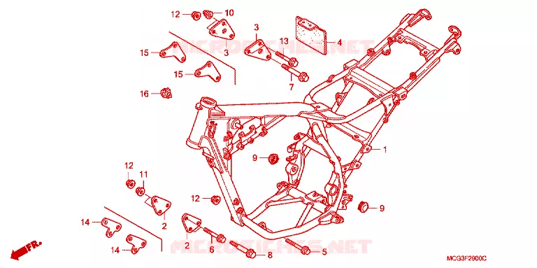 CADRE Honda MOTO 400 NX 2008  NX4007