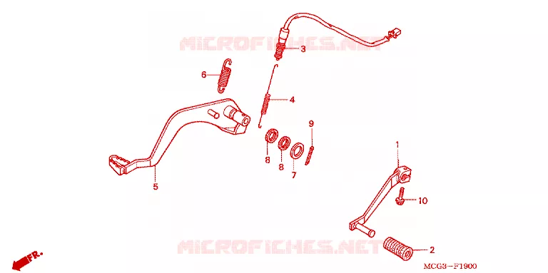 PEDALE Honda MOTO 400 NX 2007  NX4007