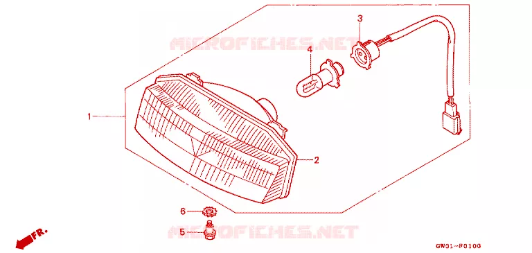 PHARE Honda SCOOTER 50 DIO 1989  SK50MK