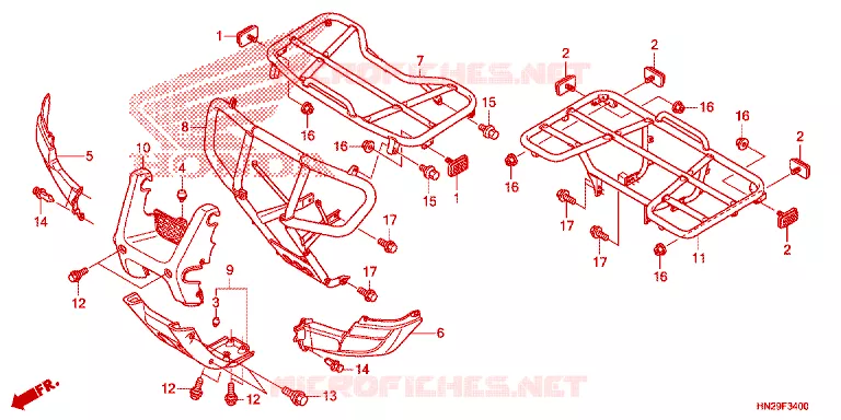 SUPPORT Honda ATV 500 FOURTRAX 2012  TRX500FAC