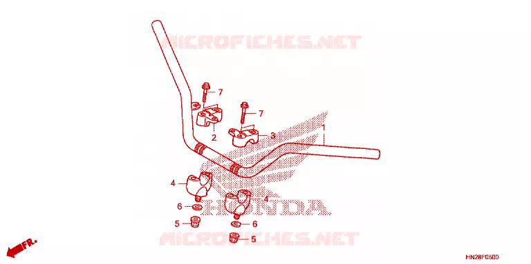 GUIDON Honda ATV 500 FOURTRAX 2010  TRX500FPAA