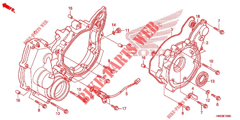 COUVERCLE DE CARTER MOTEUR pour Honda FOURTRAX 500 FOREMAN RUBICON Power Steering 2014