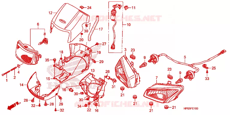 PHARE Honda ATV 500 FOURTRAX 2011  TRX500FPMB